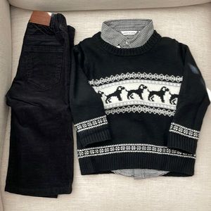 Janie and Jack set - pants, shirt and sweater